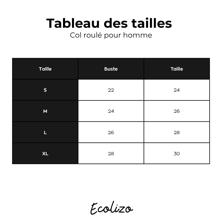 Col roulé pour homme