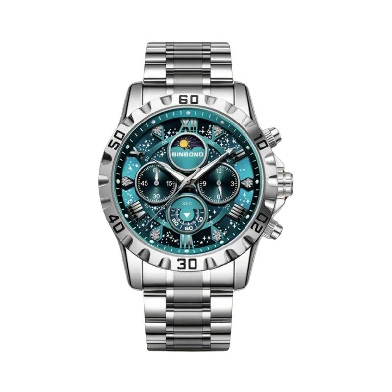 Luxury Chronograph Watch with Metal Band (2)