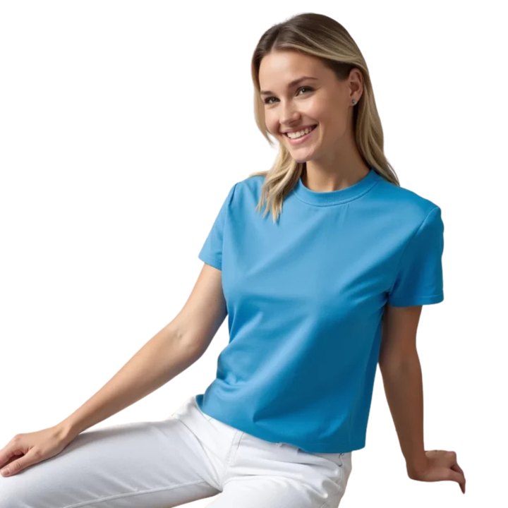 Cyan Blue T-shirt - A Fresh and Trendy Basic