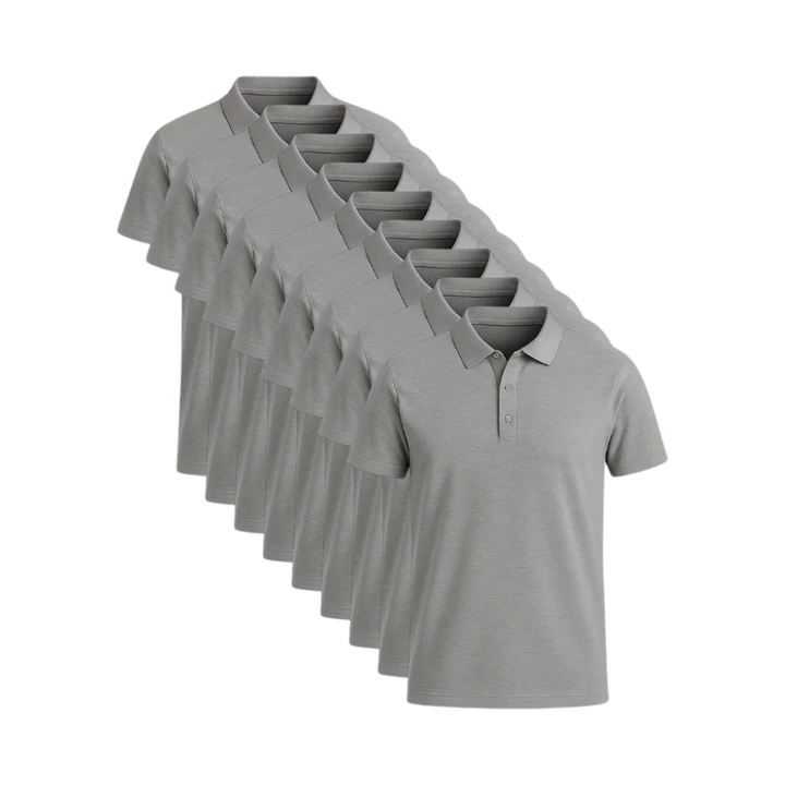 Pack of 9 Polo Shirts - Grey