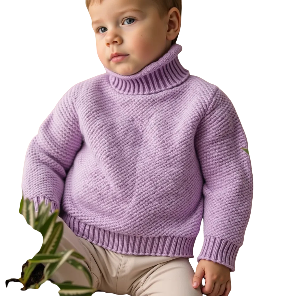 Purple Baby Turtleneck Sweater