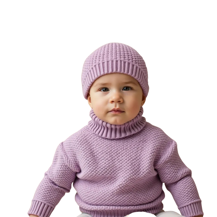 Purple Baby Turtleneck Sweater